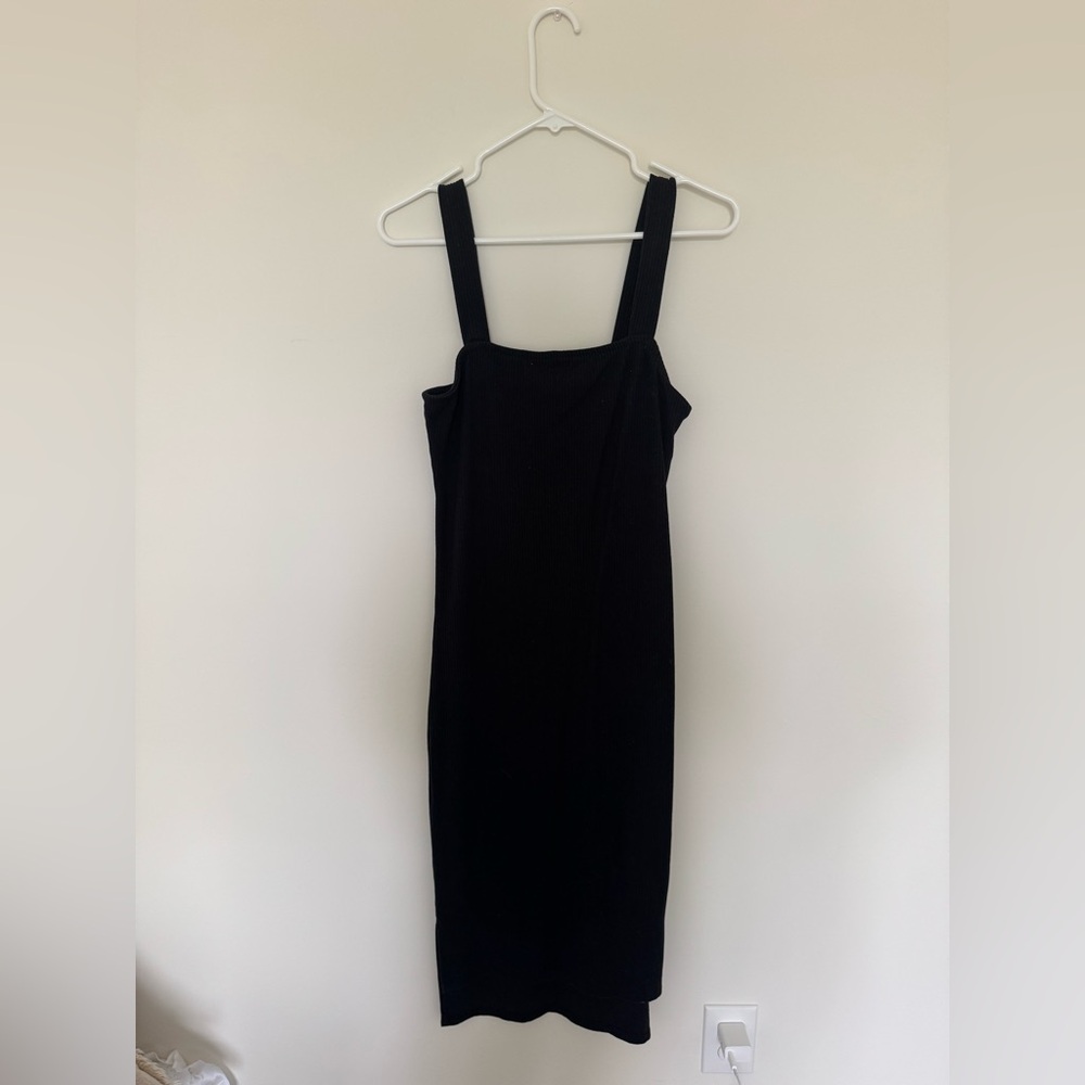 The Drop Womens Ribbed Black Tank Midi Bodycon Dress Size Small